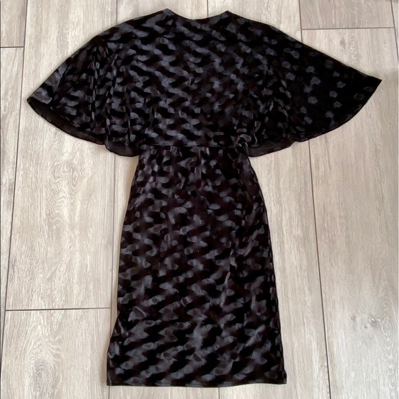 LULUS Black Velvet Wrap Dress - Picture 4 of 5